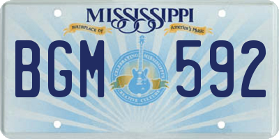 MS license plate BGM592