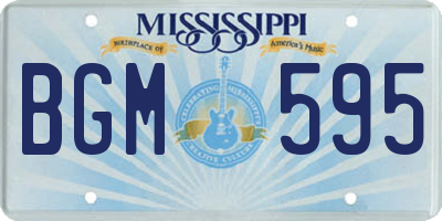 MS license plate BGM595