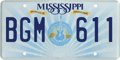 MS license plate BGM611