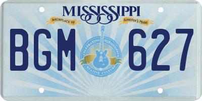 MS license plate BGM627