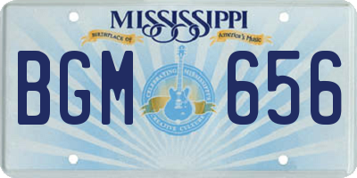 MS license plate BGM656