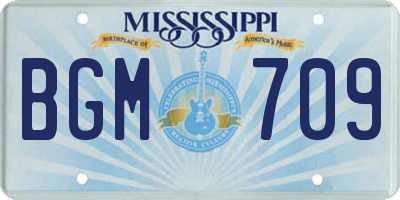 MS license plate BGM709