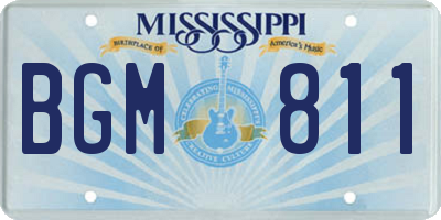 MS license plate BGM811