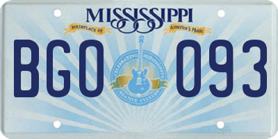 MS license plate BGO093