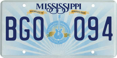 MS license plate BGO094