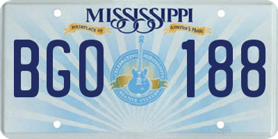 MS license plate BGO188