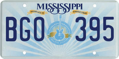 MS license plate BGO395