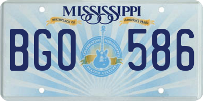 MS license plate BGO586