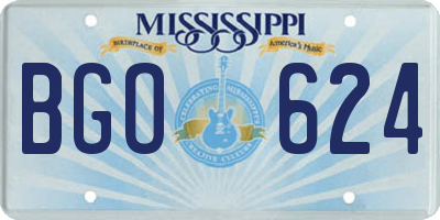 MS license plate BGO624