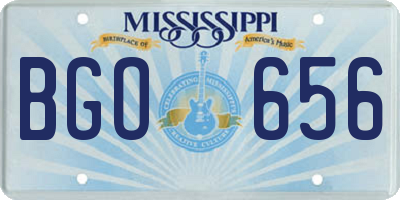 MS license plate BGO656