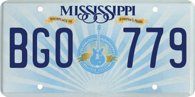 MS license plate BGO779
