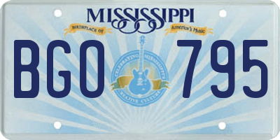 MS license plate BGO795