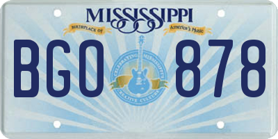 MS license plate BGO878