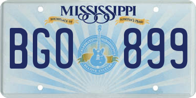 MS license plate BGO899