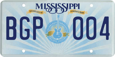MS license plate BGP004