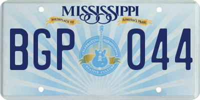 MS license plate BGP044