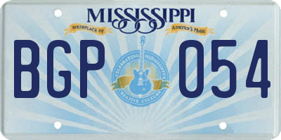 MS license plate BGP054