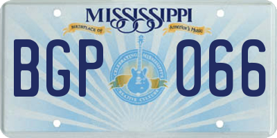 MS license plate BGP066