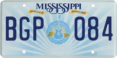 MS license plate BGP084