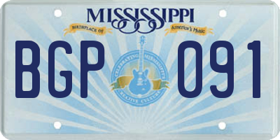 MS license plate BGP091
