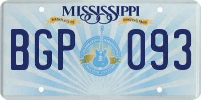 MS license plate BGP093