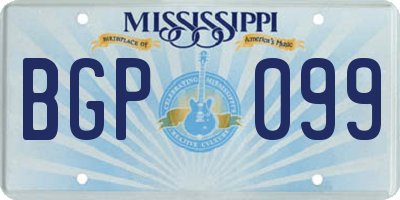 MS license plate BGP099