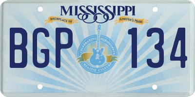 MS license plate BGP134