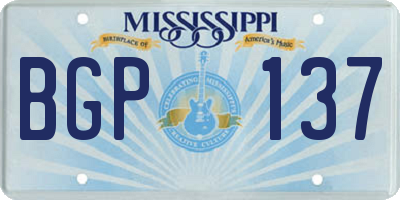 MS license plate BGP137