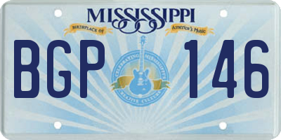 MS license plate BGP146
