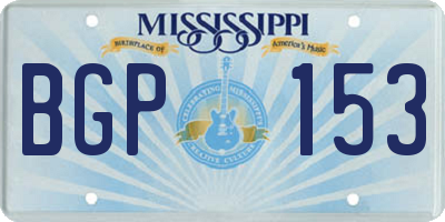MS license plate BGP153