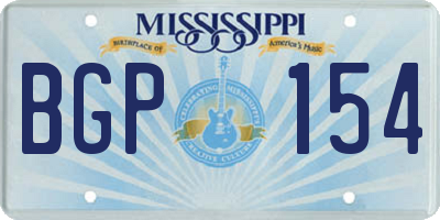 MS license plate BGP154