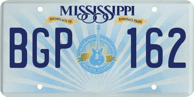 MS license plate BGP162
