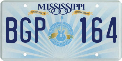 MS license plate BGP164