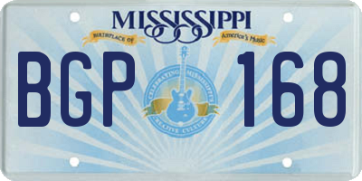 MS license plate BGP168