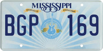 MS license plate BGP169