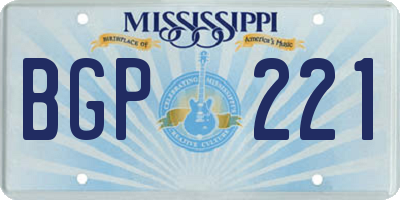 MS license plate BGP221