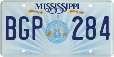 MS license plate BGP284