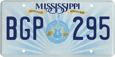 MS license plate BGP295