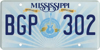 MS license plate BGP302