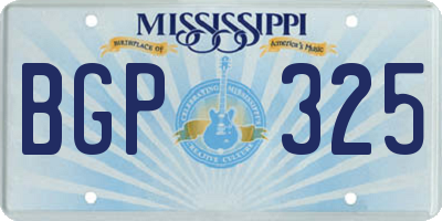 MS license plate BGP325