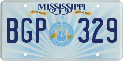 MS license plate BGP329