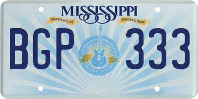 MS license plate BGP333