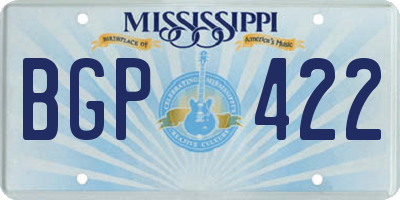 MS license plate BGP422