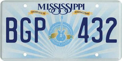 MS license plate BGP432