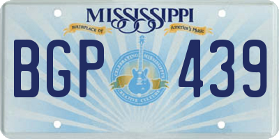 MS license plate BGP439