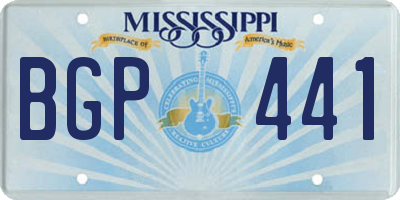 MS license plate BGP441