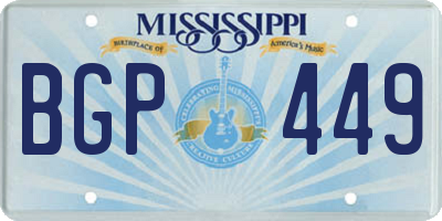 MS license plate BGP449