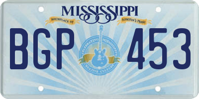 MS license plate BGP453