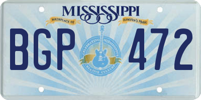 MS license plate BGP472