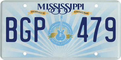 MS license plate BGP479